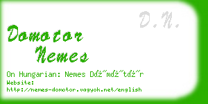 domotor nemes business card
